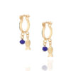 Gold-plated earrings with marquise-cut cubic zirconia stones 526983
