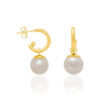 Gold plated earring with synthetic pearls 522786 - Image 2