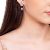 Gold-plated earrings with crystals 525199 - Image 2
