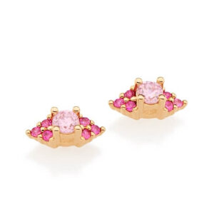 Gold pink delicacy earring 526152