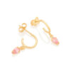 Gold-plated half hoop earring adorned with zirconia stones 526514