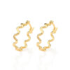 Gold-plated wave hoop earrings 526783