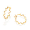 Gold-plated wave hoop earrings 526783 - Image 2