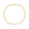 Gold hollow heart link chain choker 532147