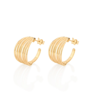 Gold lines hoop earrings 527079