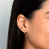 Gold studded huggie earrings 527094 - Image 2