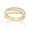 Gold plated ring with zirconia Size: 18 - 512739