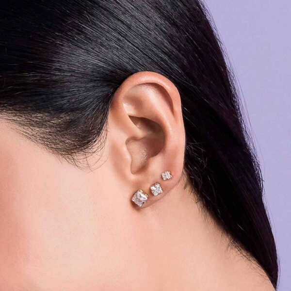 GOLD EARRING WITH ZIRCONIA 527039 - Image 2