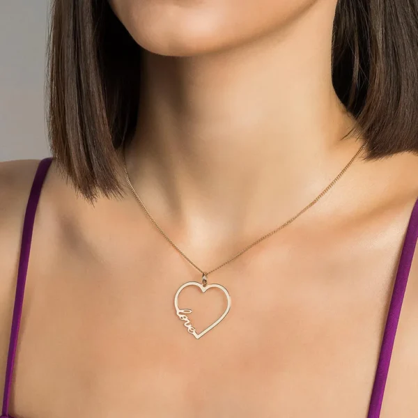GOLD LOVE HEART PENDANT 542661 - Image 2