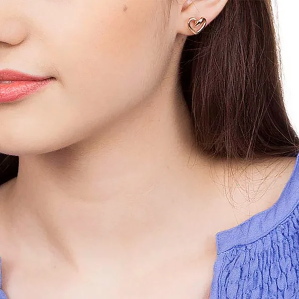 GOLD HEART EARRING 520968 - Image 2