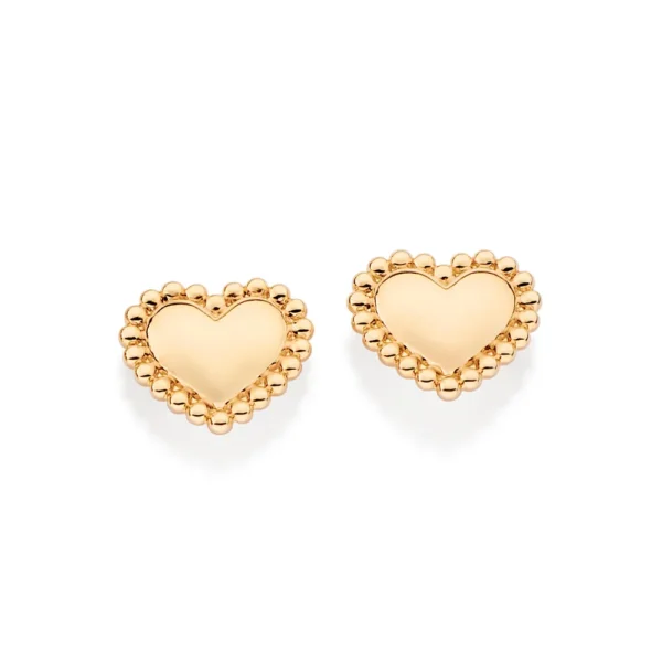 GOLD BEATING HEART STUD EARRINGS 527475