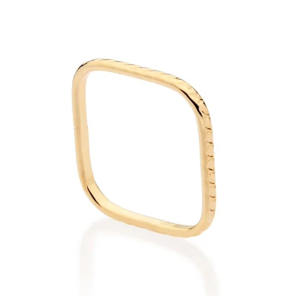 GOLD SQUARE SKINNY RING 513416