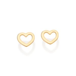 GOLD LOVE HEART STUD EARRINGS 526929